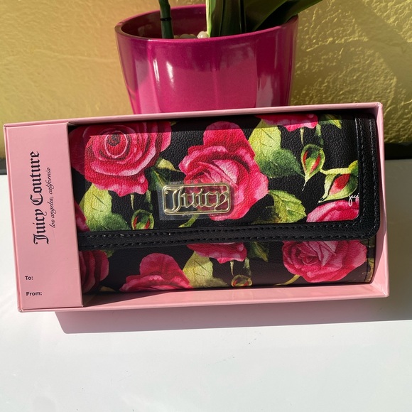NEW Juicy Couture Floral Wristlet Gift Set and Wallet - Picture 3 of 9